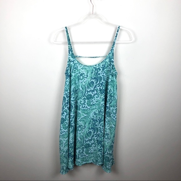 Free People Emily Slip Dress Blue & Green Floral - Picture 1 of 6